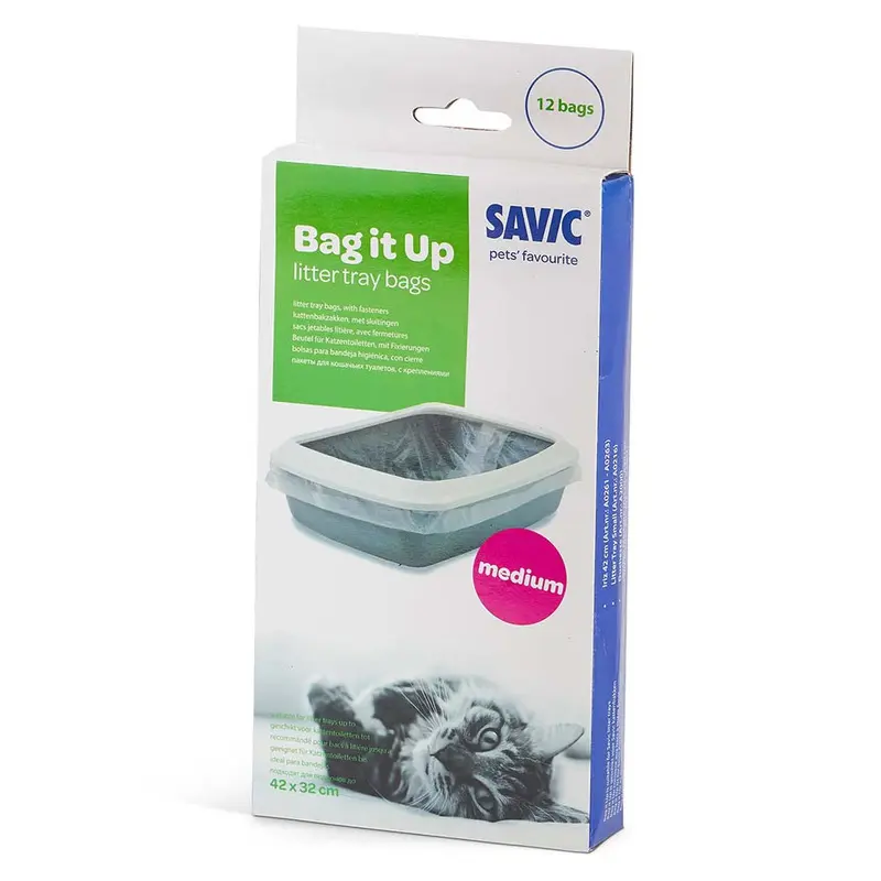 Bag it up medium x 12 Savic Bag it Up Litter Tray Bags - Σακούλες Τουαλέτας Γάτας - Image 1
