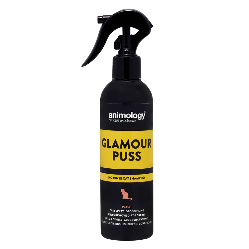 ACFG250PE-GlamourPussPeach250ml-Hi-Res_x800 Animology Glamour Puss No Rinse Cat Spray Shampoo - Image 1