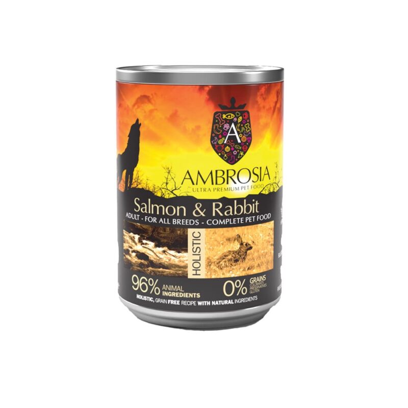 Ambrosia Grain Free Adult Sensitive με Σολομό & Κουνέλι - Image 1
